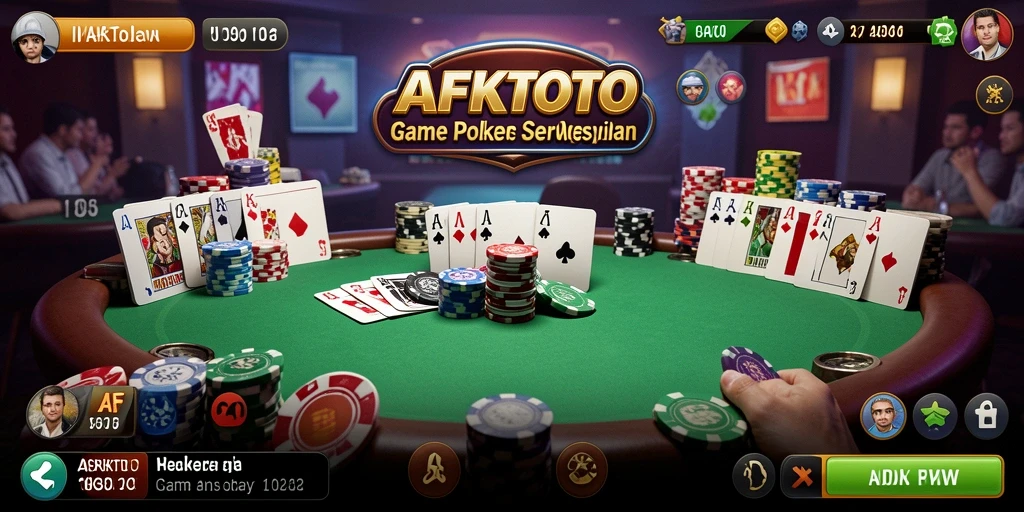 Tampilan screenshot gameplay seru di AFKTOTO saat bermain Poker.