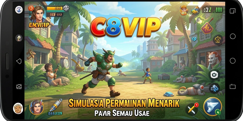 Tampilan gameplay <strong>C8VIP</strong> yang menarik dengan interaksi simulasi yang mendalam.