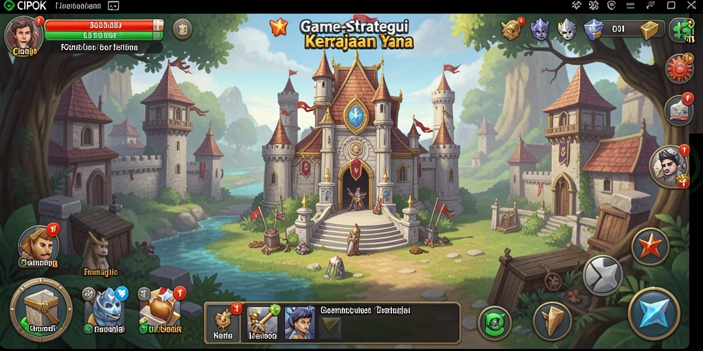 Gameplay seru dan strategis dalam CIPOK, membangun kerajaan Anda.