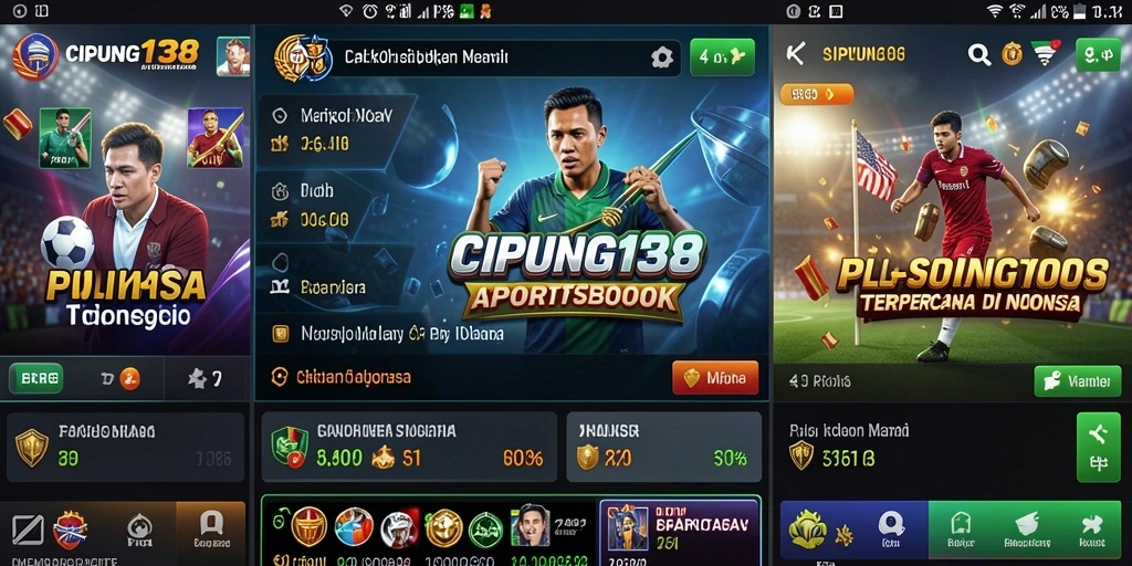 Tampilan antarmuka aplikasi Sportsbook CIPUNG138 yang menarik.