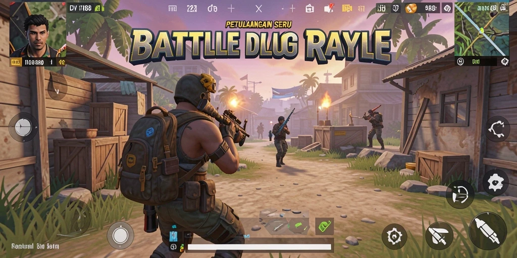 Tampilan menegangkan dalam medan perang Battle Royale.
