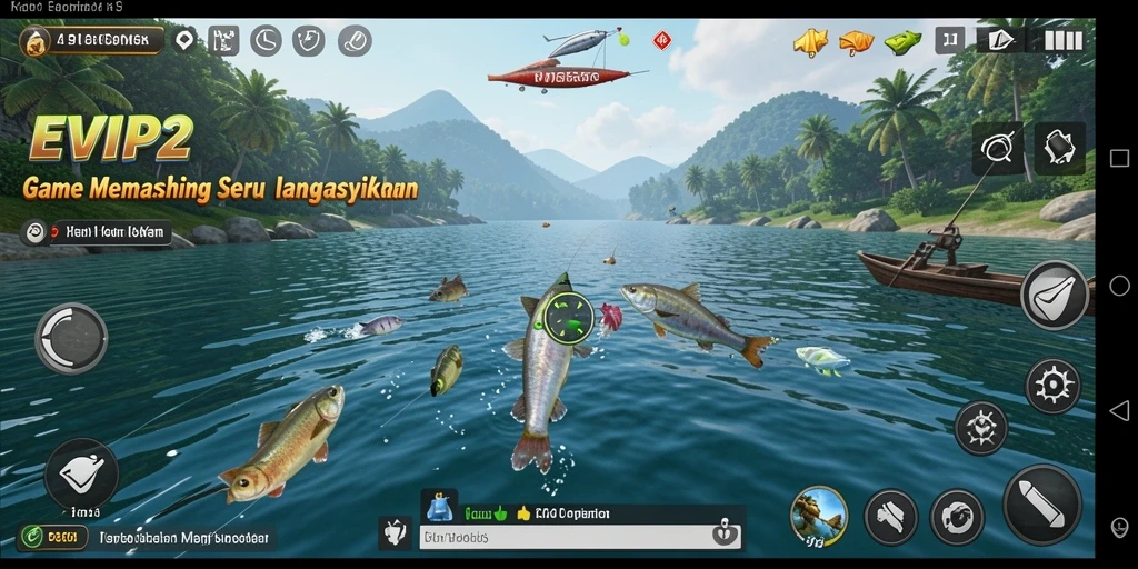 Tampilan gameplay <strong>EVIP2</strong> yang menakjubkan dalam memancing.