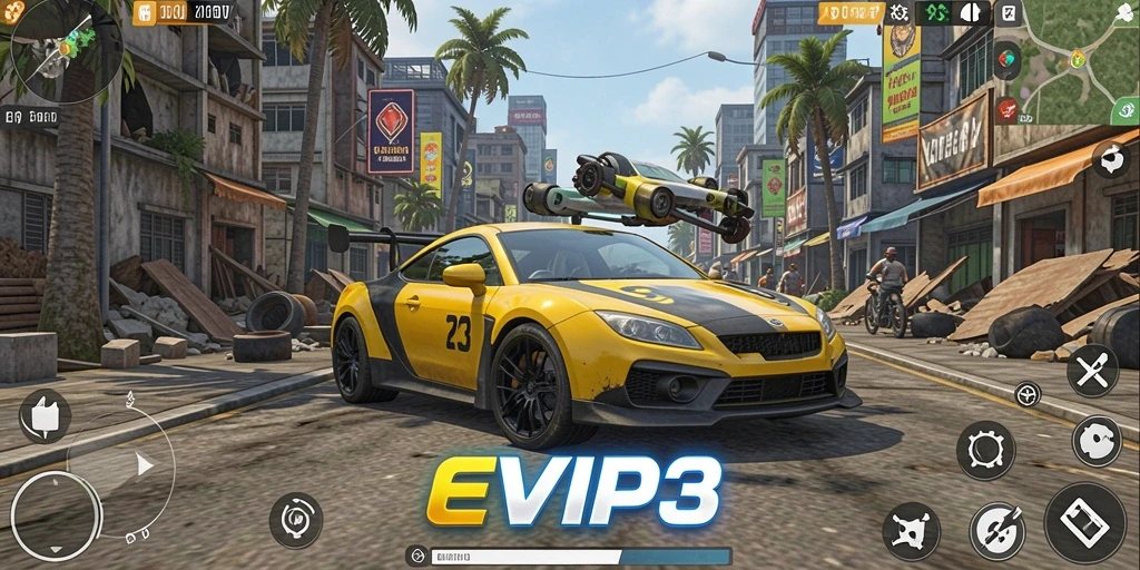 Tampilan gameplay menarik dari EVIP3 dengan pengalaman simulasi yang mendalam.