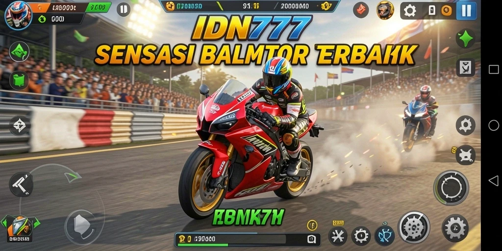 Gameplay menegangkan dalam balapan motor di IDN777.