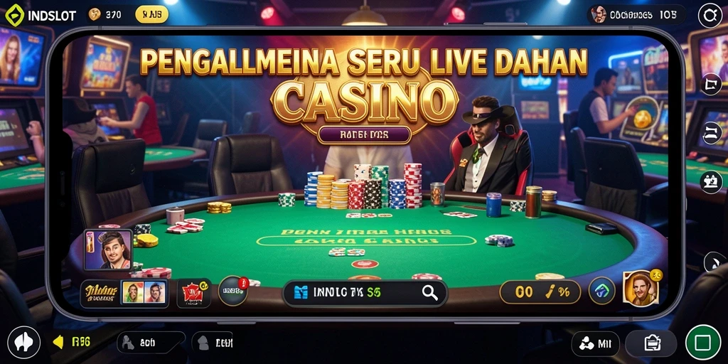 Gameplay seru Live Casino di INDSLOT dengan dealer langsung.