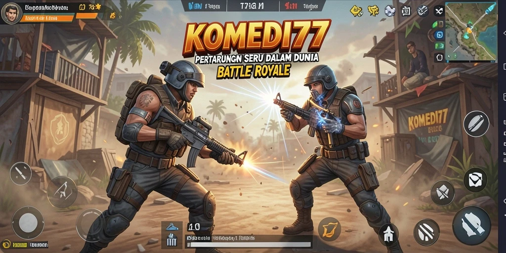 Tampilan gameplay seru di KOMEDI77, pertarungan penuh aksi.
