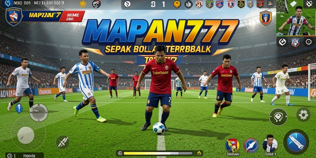 Tampilan gameplay MAPAN777 yang menampilkan aksi sepak bola yang menyenangkan.