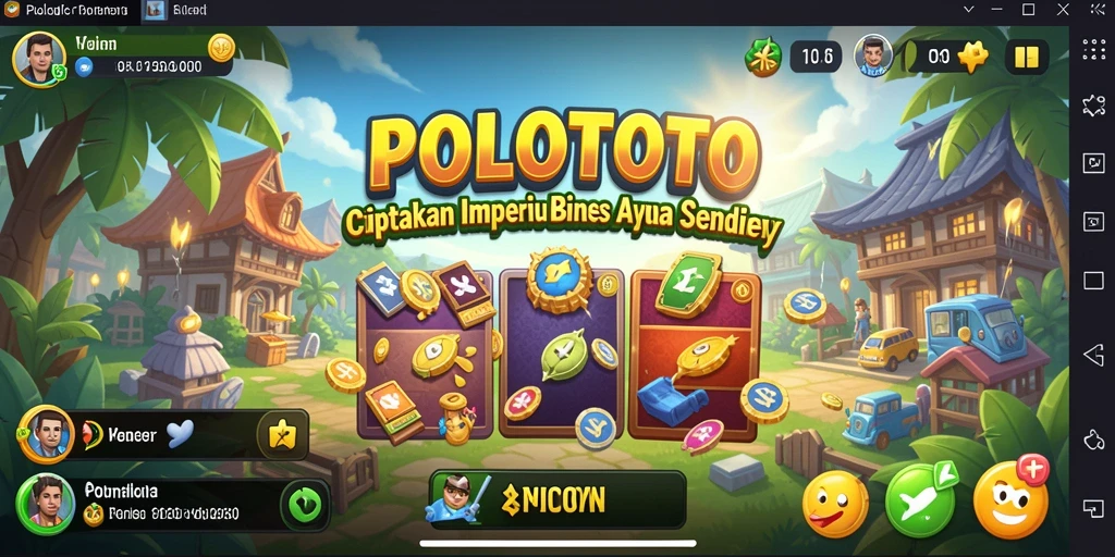 Tangkapan layar utama POLOTOTO menampilkan pengalaman bermain yang seru.