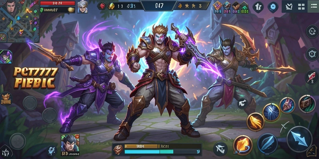 Tampilan gameplay seru di PT777 dengan karakter yang beragam.