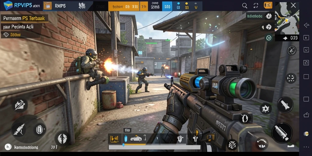 Tampilan gameplay RPVIP5 yang menegangkan dan dinamis.