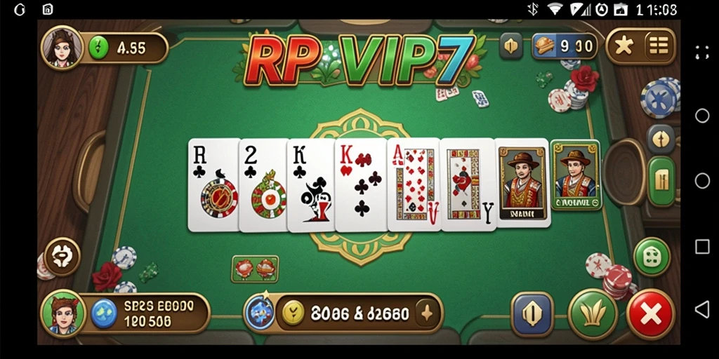 Screenshot gameplay RPVIP7 menampilkan aksi seru permainan Domino.