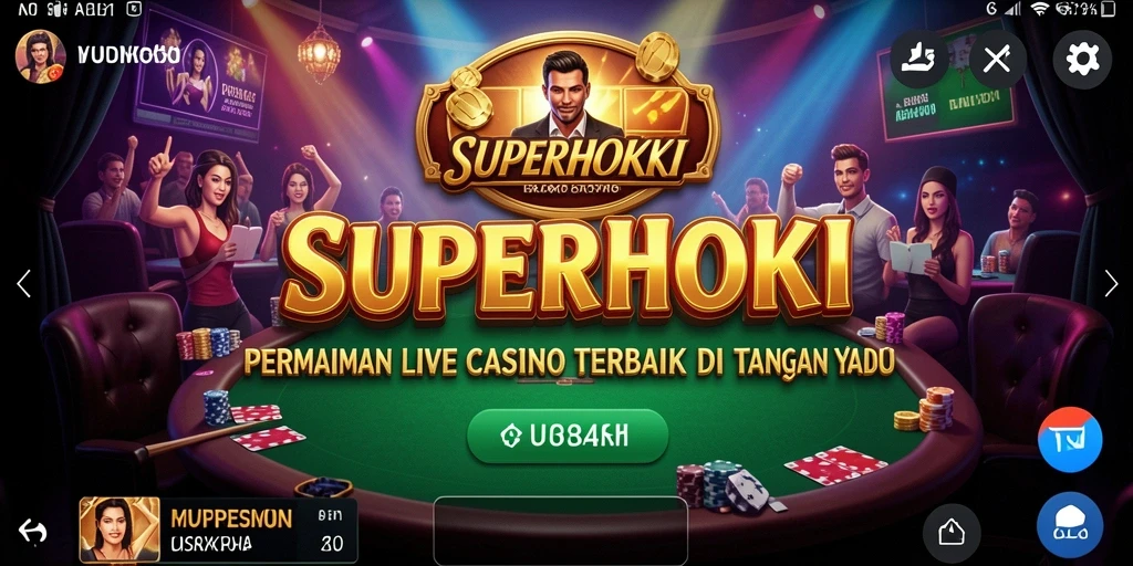 Tampilan gameplay Live Casino SUPERHOKI yang menarik dan interaktif.